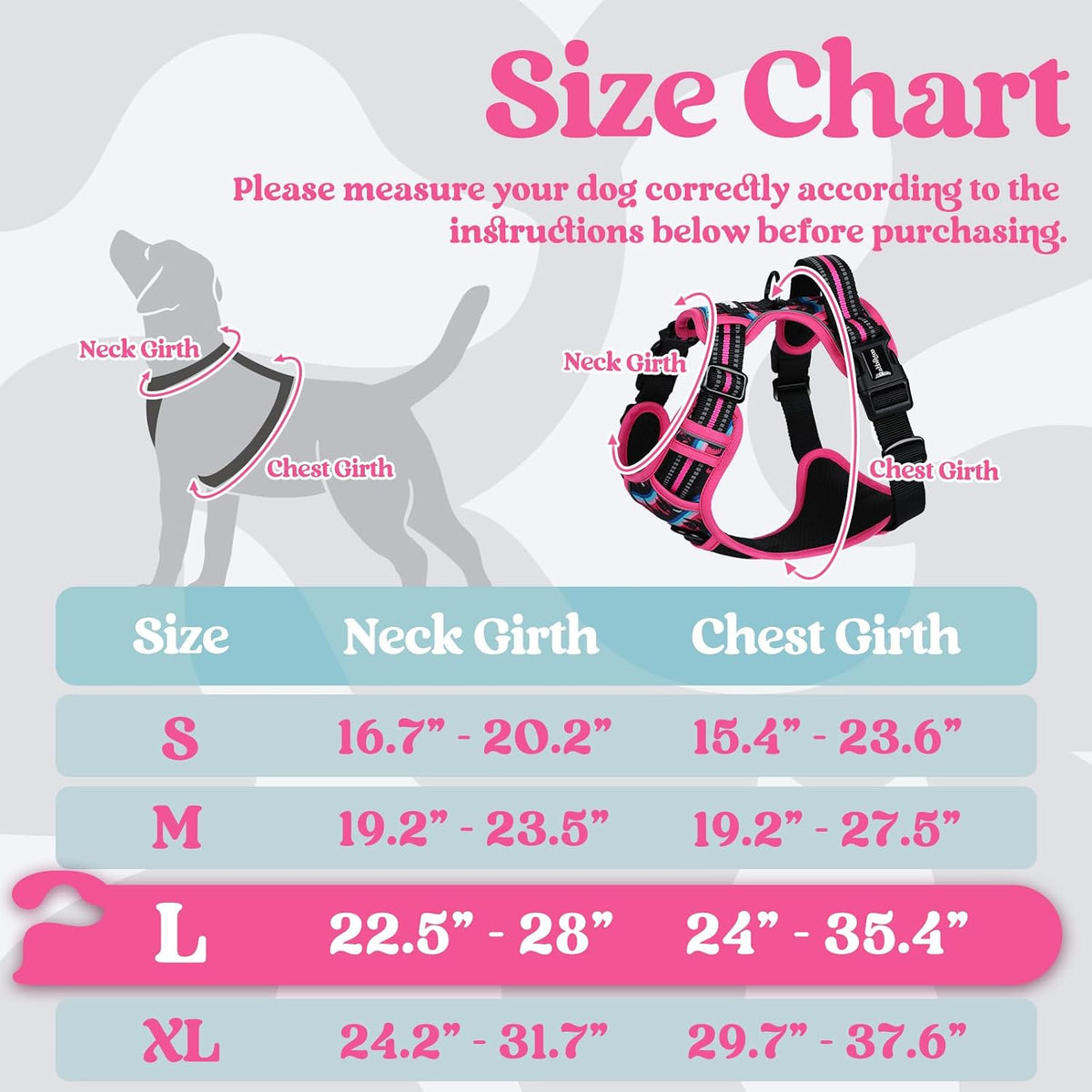 Dog Harness for Large, Updated Easy On & Off with 3 Buckles | No Pull No Choke, Walking with 2 Clips and Handle, Adjustable Soft Reflective, Blue, Large
