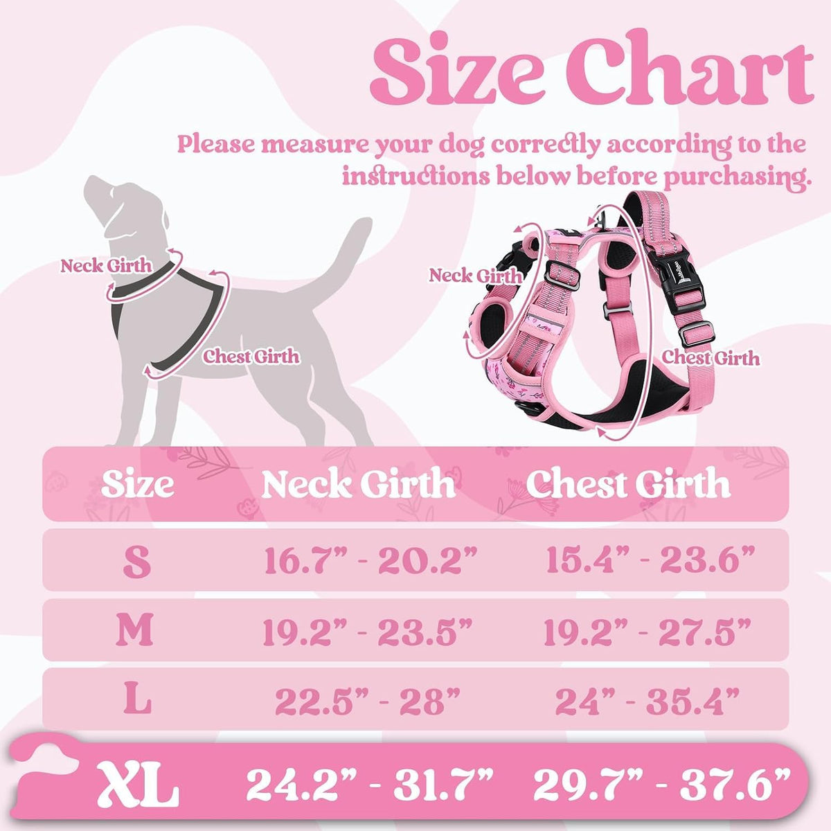 Dog Harness for Large, Updated Easy On & Off with 3 Buckles | No Pull No Choke, Walking with 2 Clips and Handle, Adjustable Soft Reflective, Blue, Large