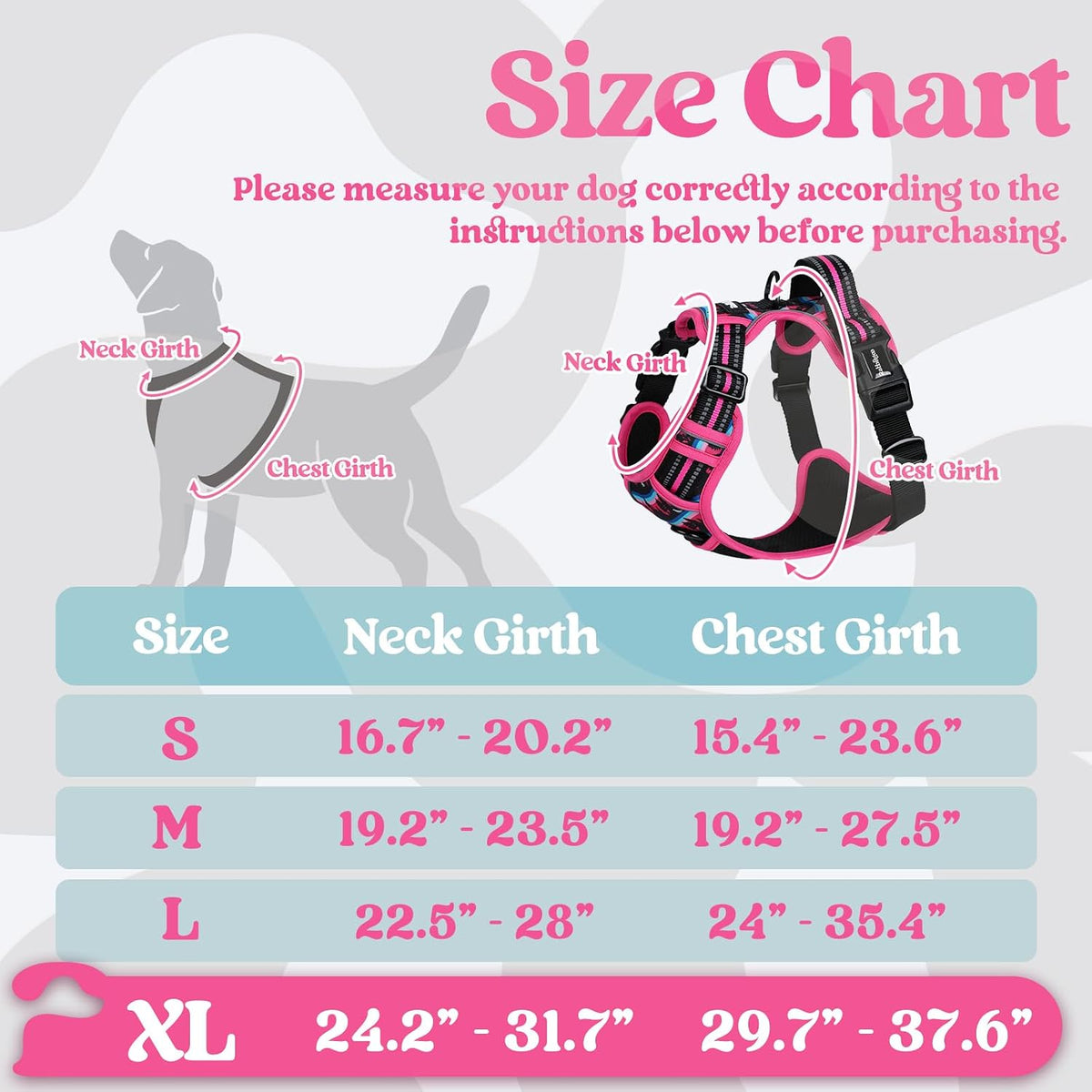 Dog Harness for Large, Updated Easy On & Off with 3 Buckles | No Pull No Choke, Walking with 2 Clips and Handle, Adjustable Soft Reflective, Blue, Large