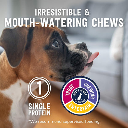 Dog Chews and Treats – Beef Weasand - All Natural, Air-Dried, Single Protein, Grain-Free, High-Value Treat, Snack, Reward 2.5 Ounce (Pack of 1)
