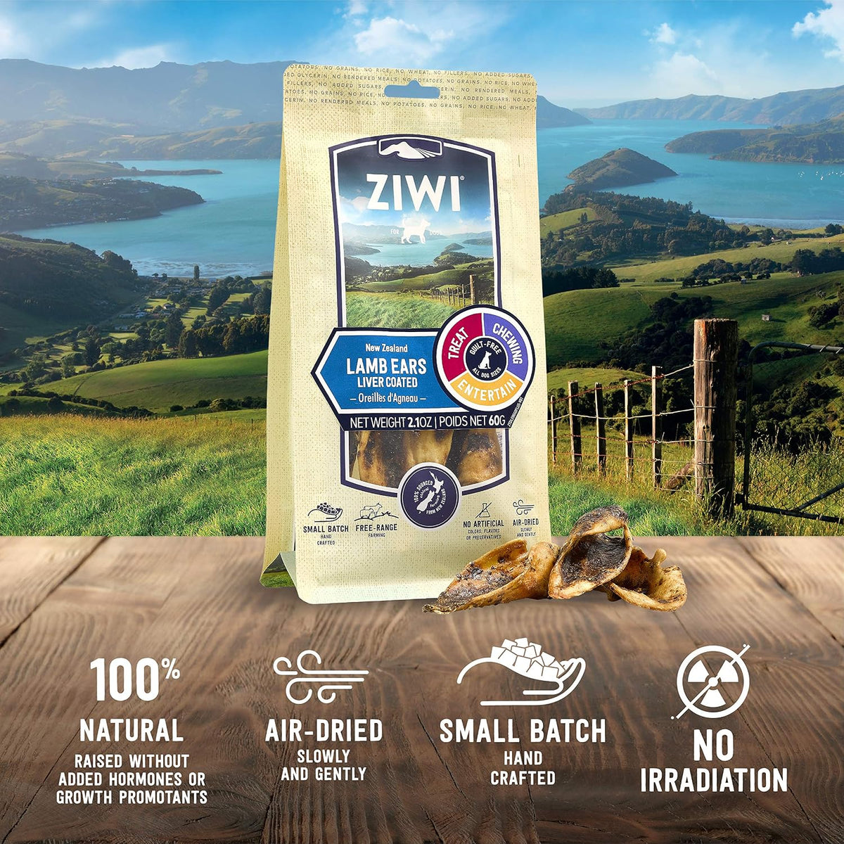 Dog Chews and Treats – Beef Weasand - All Natural, Air-Dried, Single Protein, Grain-Free, High-Value Treat, Snack, Reward 2.5 Ounce (Pack of 1)