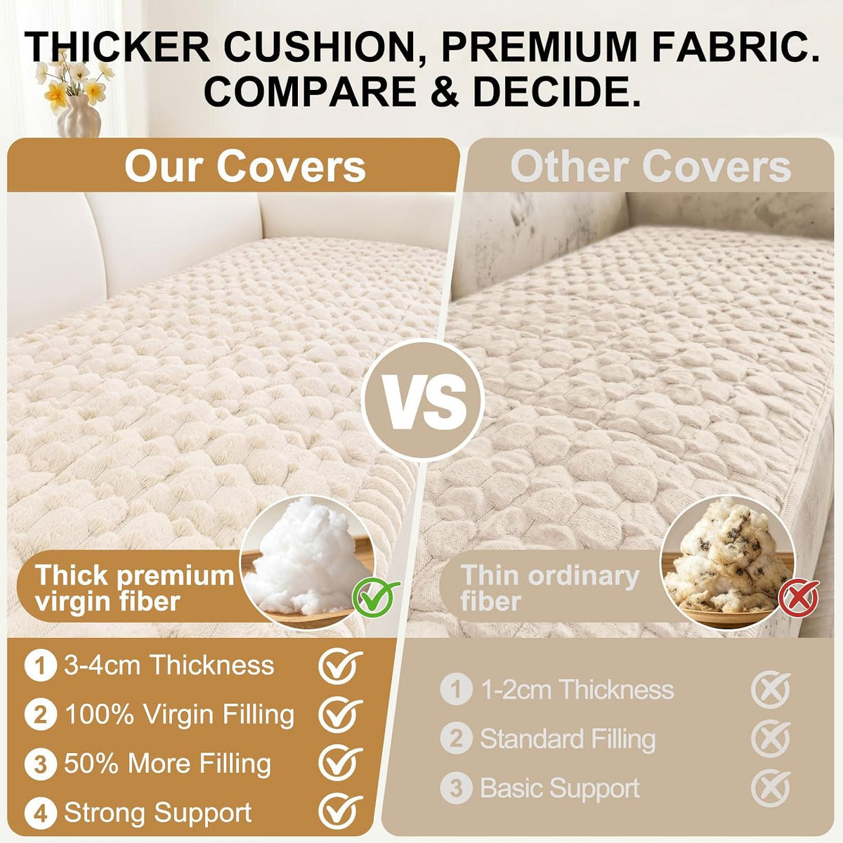 Non Slip Couch Covers for Dogs, Scratch Resistant Pet Sofa Protector