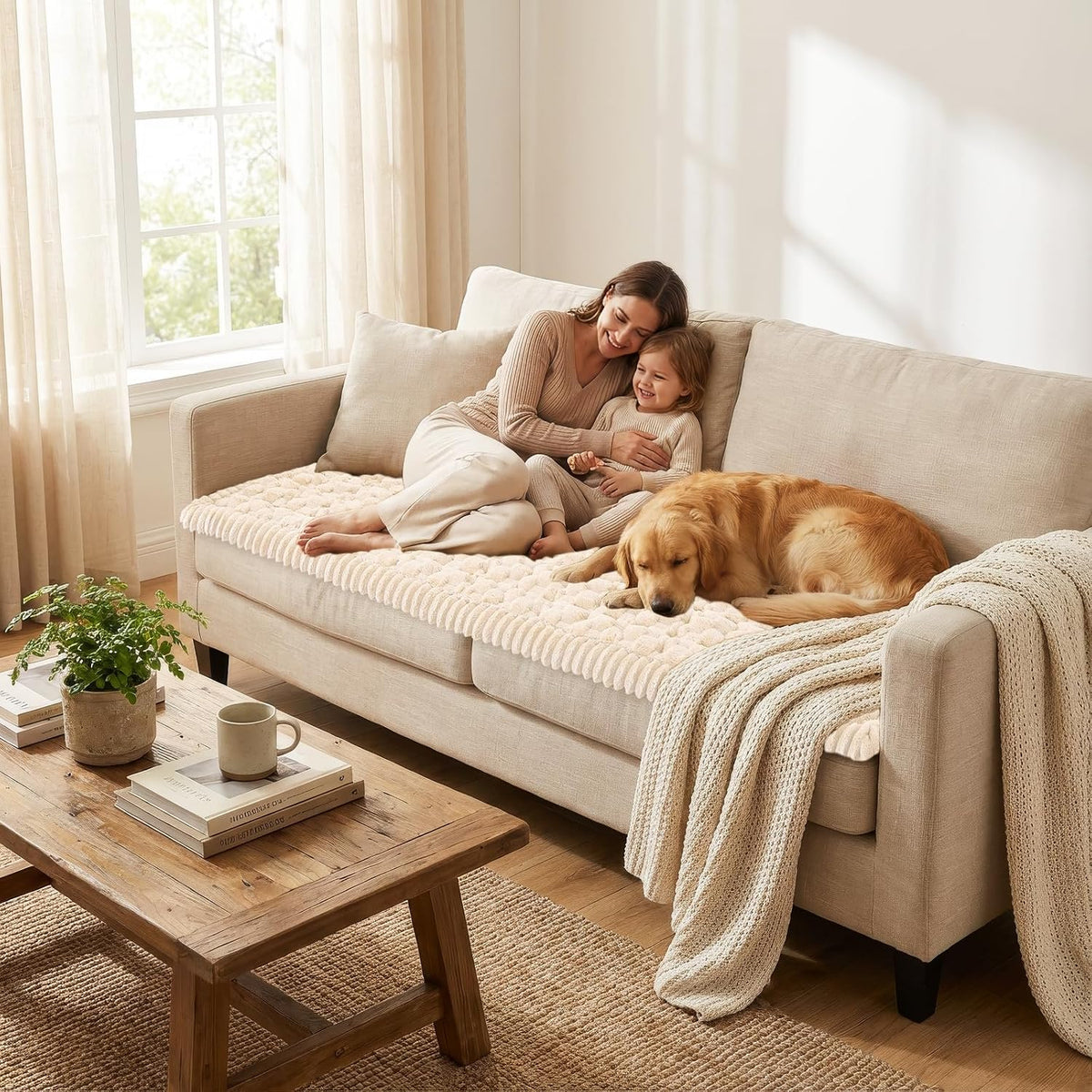 Non Slip Couch Covers for Dogs, Scratch Resistant Pet Sofa Protector
