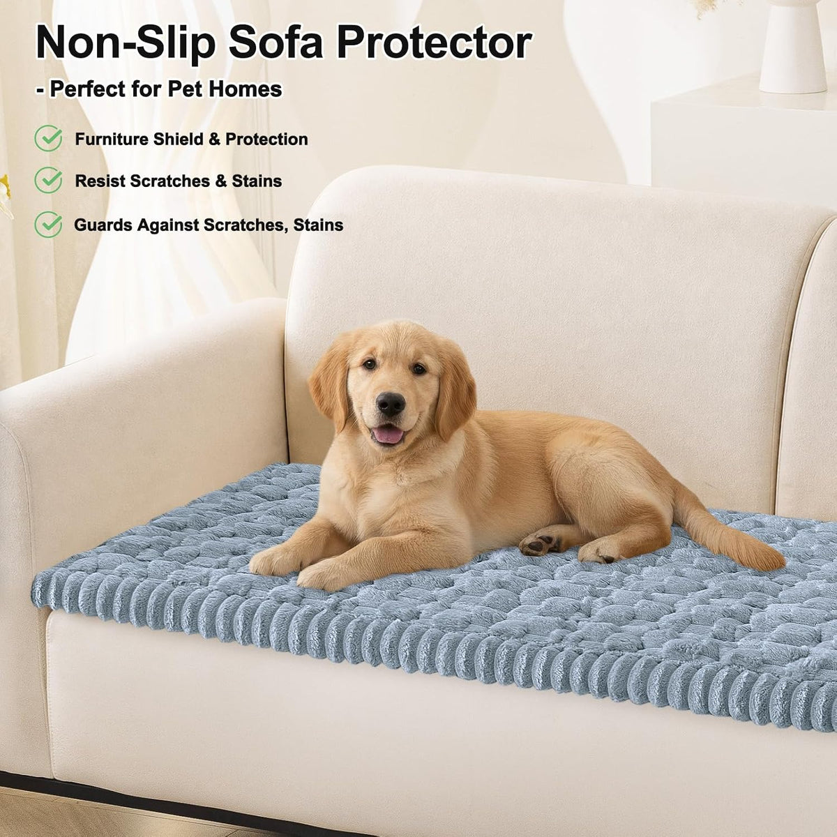 Non Slip Couch Covers for Dogs, Scratch Resistant Pet Sofa Protector