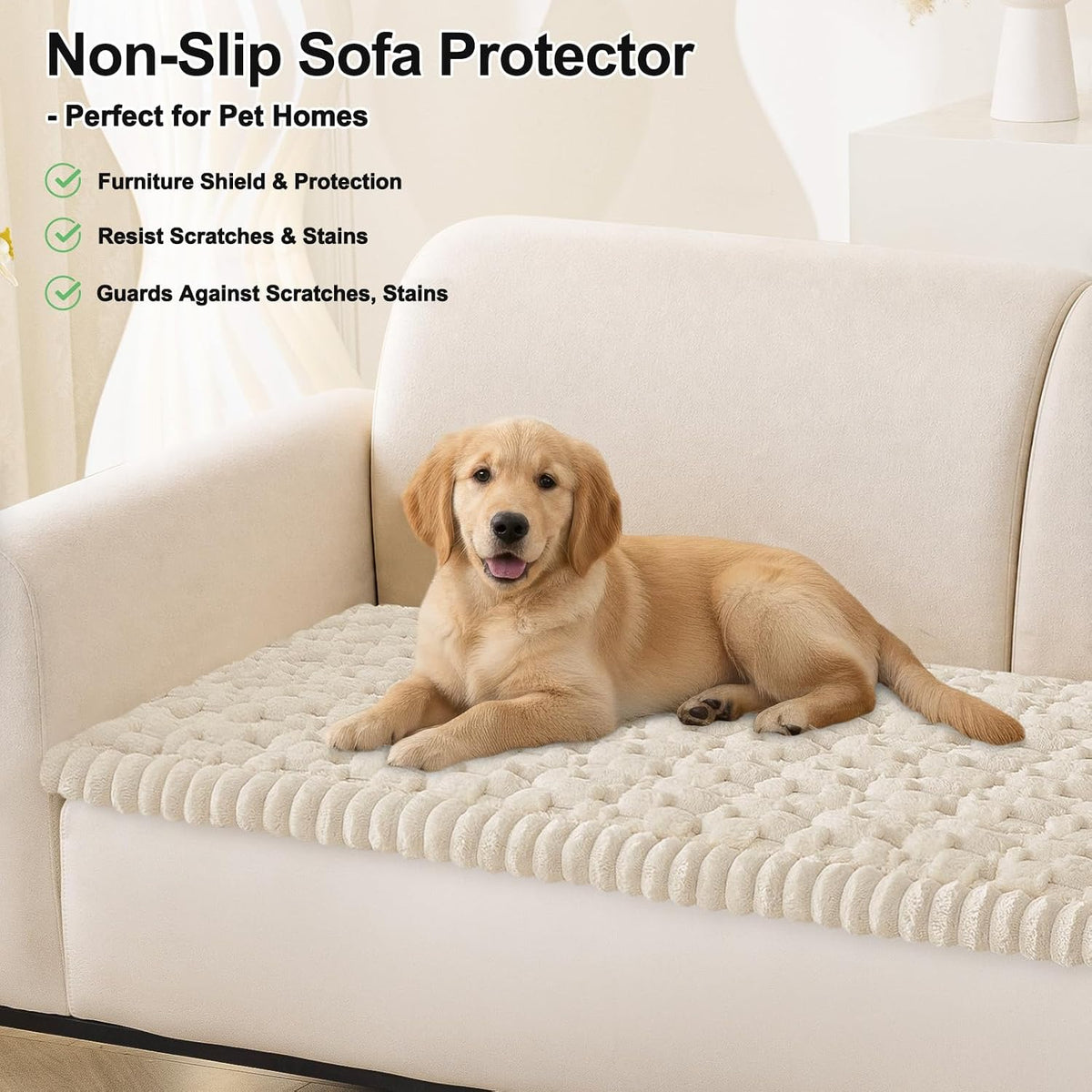 Non Slip Couch Covers for Dogs, Scratch Resistant Pet Sofa Protector