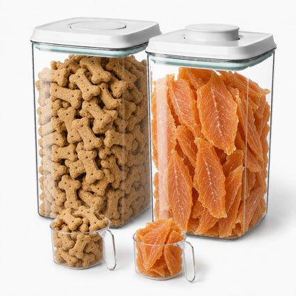 4.2 Qt Airtight Dog Food Storage Container with Scoop, Pop Lid