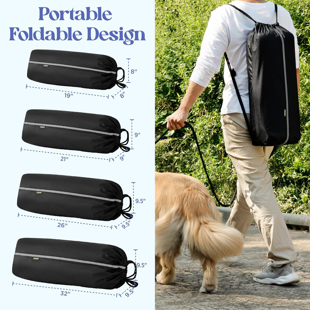 Today Show Soft Collapsible Dog Crates for Large Dogs, 36in Black