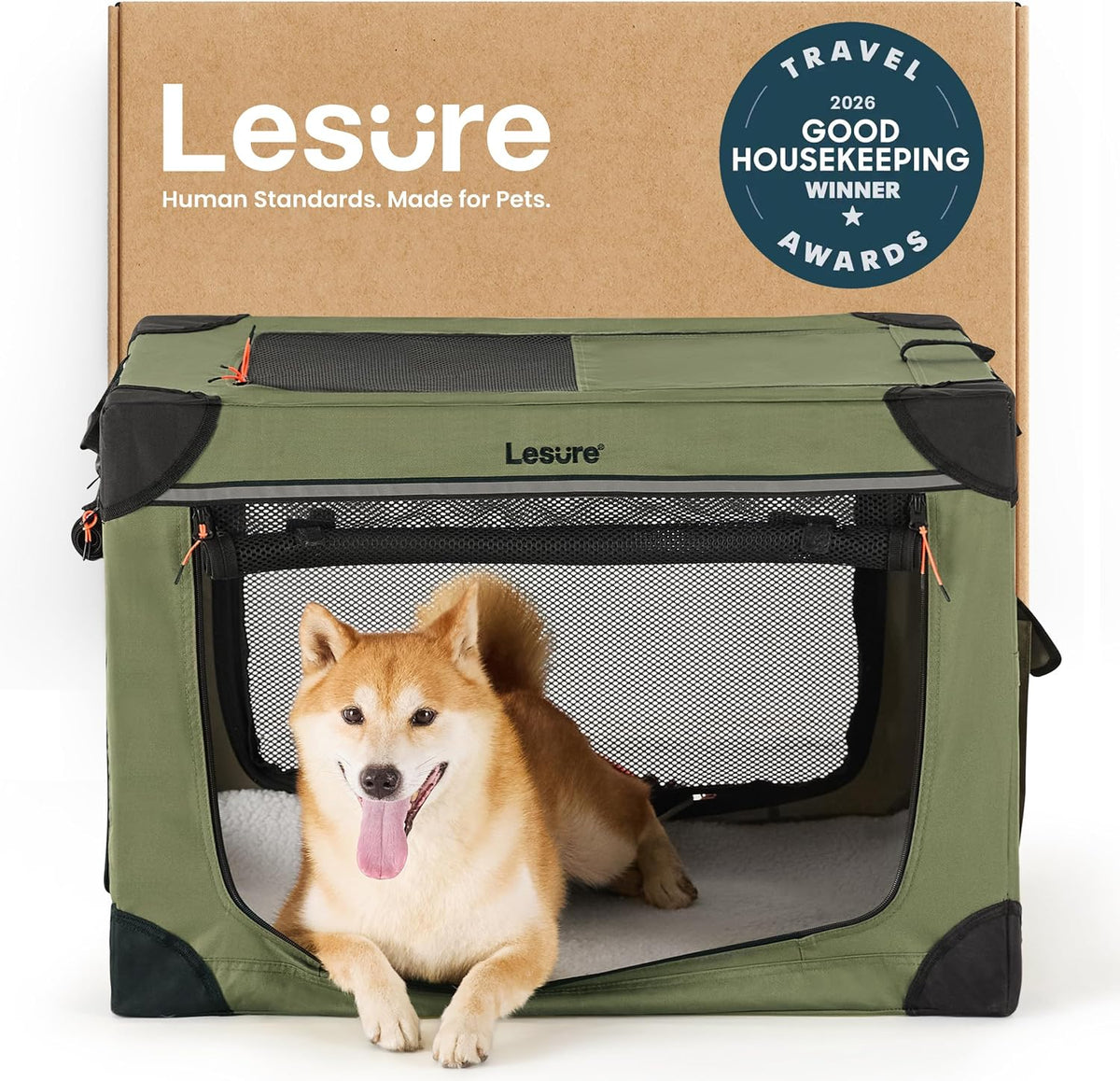 Today Show Soft Collapsible Dog Crates for Large Dogs, 36in Black