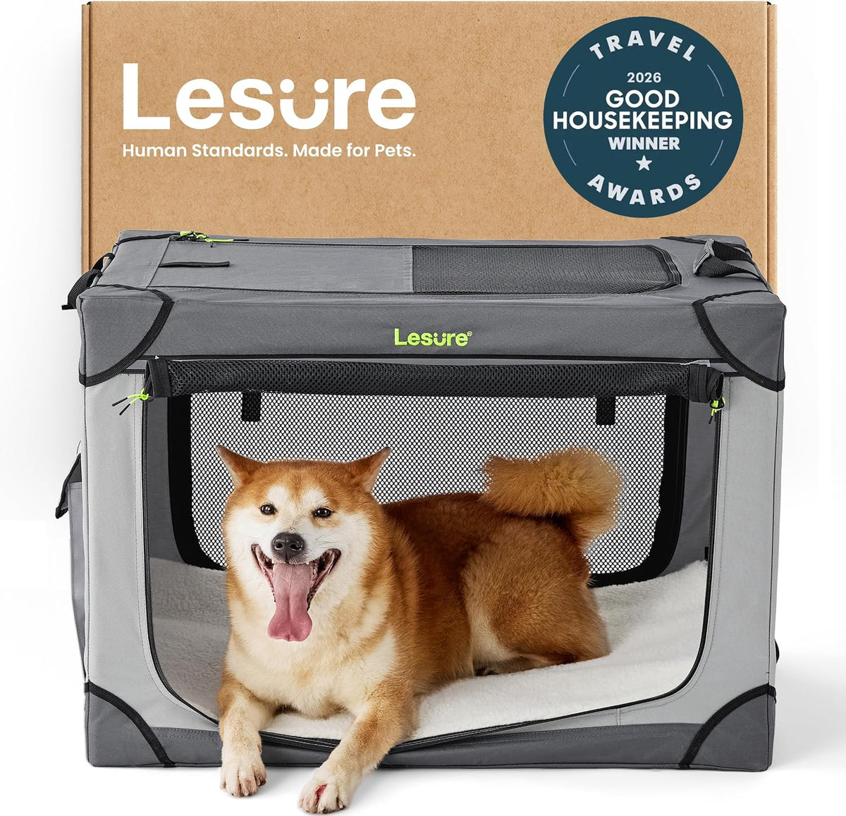 Today Show Soft Collapsible Dog Crates for Large Dogs, 36in Black