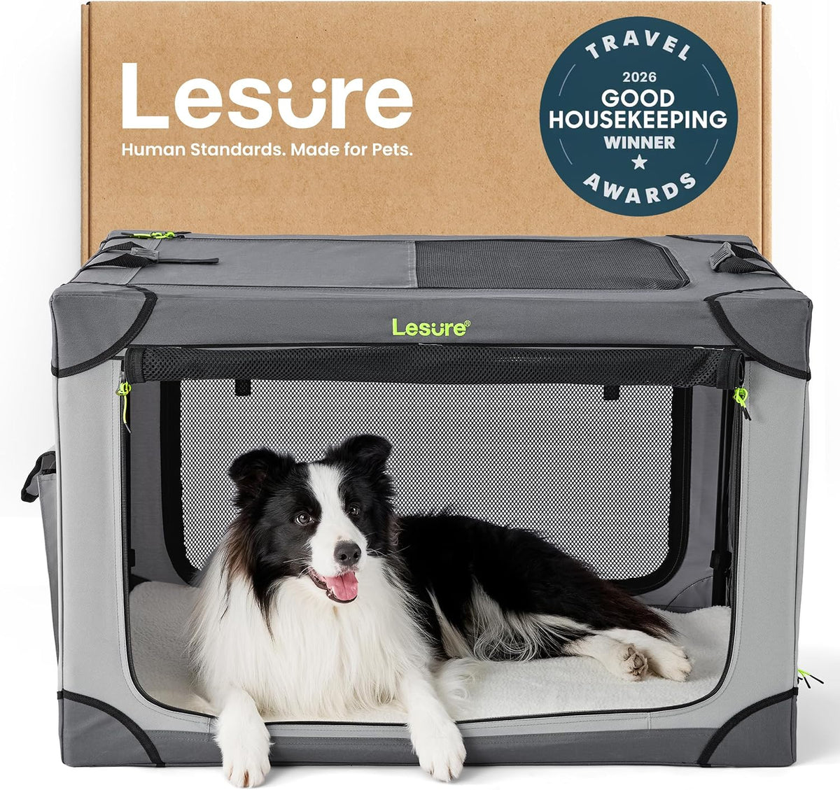 Today Show Soft Collapsible Dog Crates for Large Dogs, 36in Black