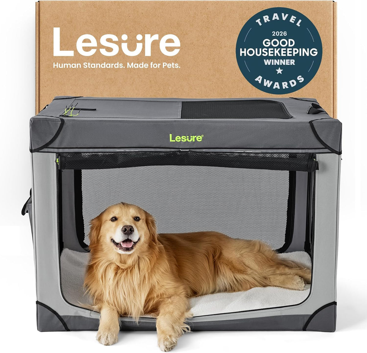 Today Show Soft Collapsible Dog Crates for Large Dogs, 36in Black