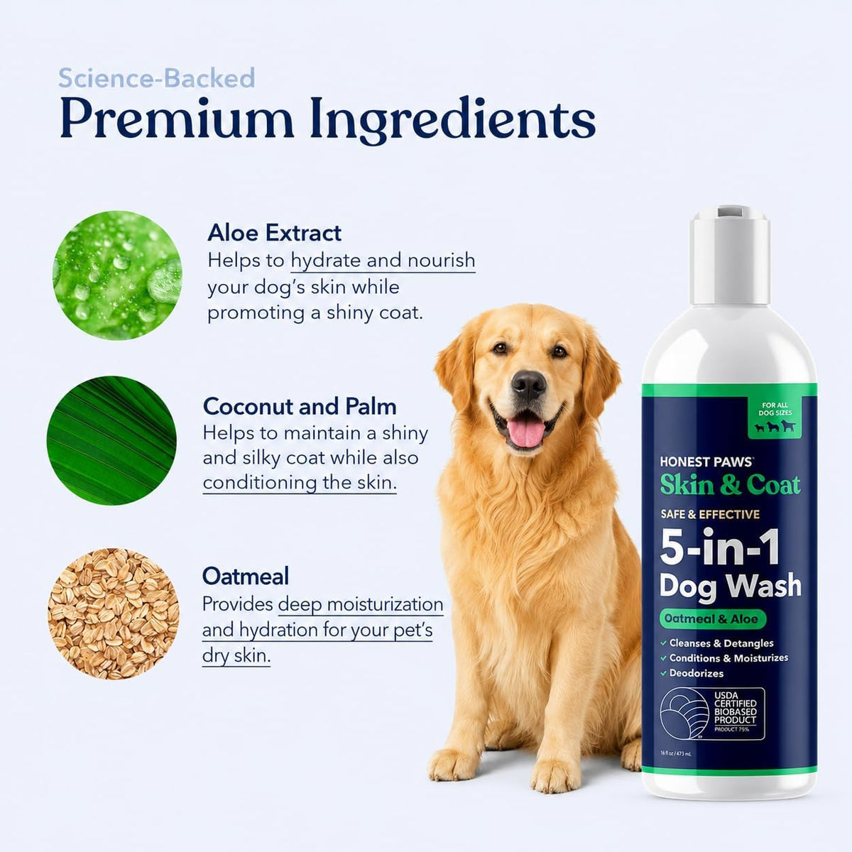 Oatmeal Aloe Dog Shampoo and Conditioner, Itchy Skin Relief, Sensitive Skin