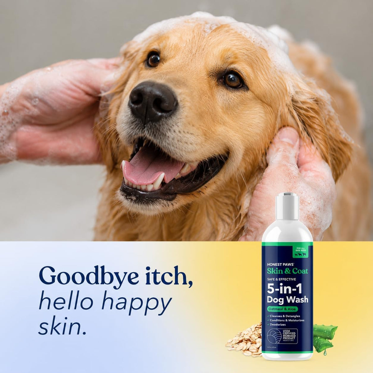 Oatmeal Aloe Dog Shampoo and Conditioner, Itchy Skin Relief, Sensitive Skin