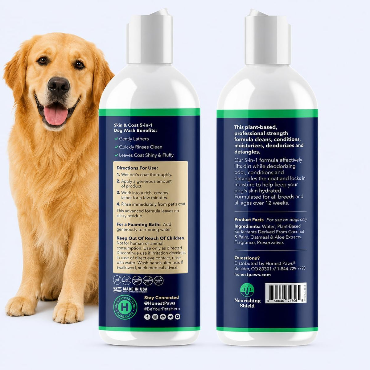 Oatmeal Aloe Dog Shampoo and Conditioner, Itchy Skin Relief, Sensitive Skin