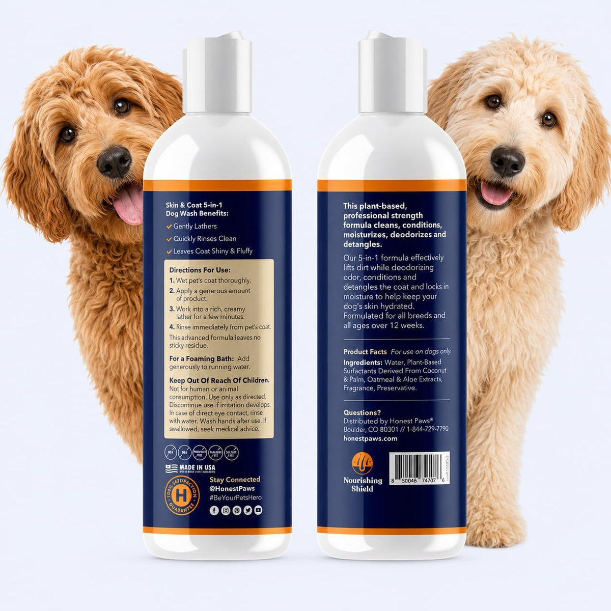 Oatmeal Aloe Dog Shampoo and Conditioner, Itchy Skin Relief, Sensitive Skin