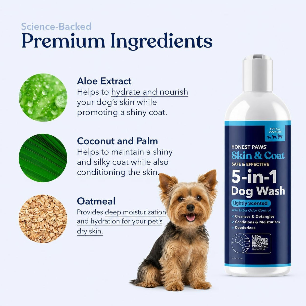 Oatmeal Aloe Dog Shampoo and Conditioner, Itchy Skin Relief, Sensitive Skin