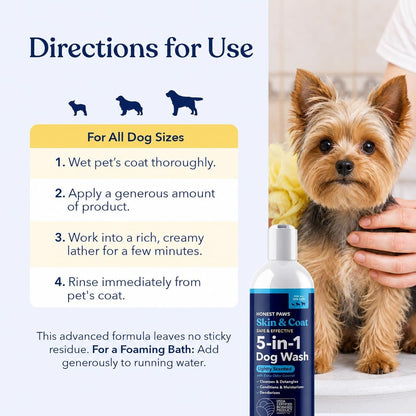 Oatmeal Aloe Dog Shampoo and Conditioner, Itchy Skin Relief, Sensitive Skin