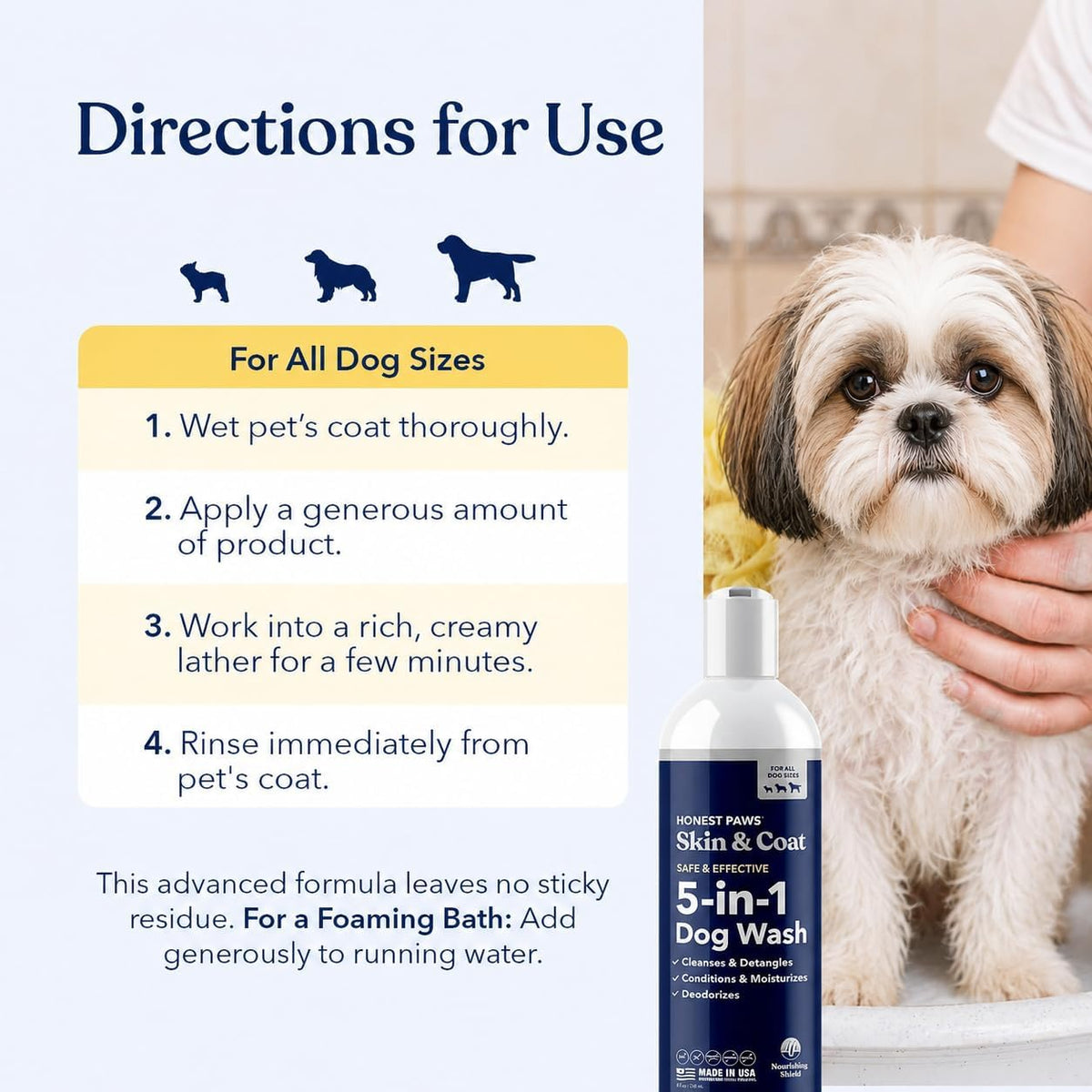 Oatmeal Aloe Dog Shampoo and Conditioner, Itchy Skin Relief, Sensitive Skin