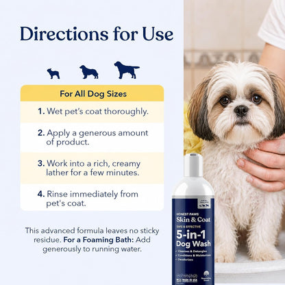 Oatmeal Aloe Dog Shampoo and Conditioner, Itchy Skin Relief, Sensitive Skin