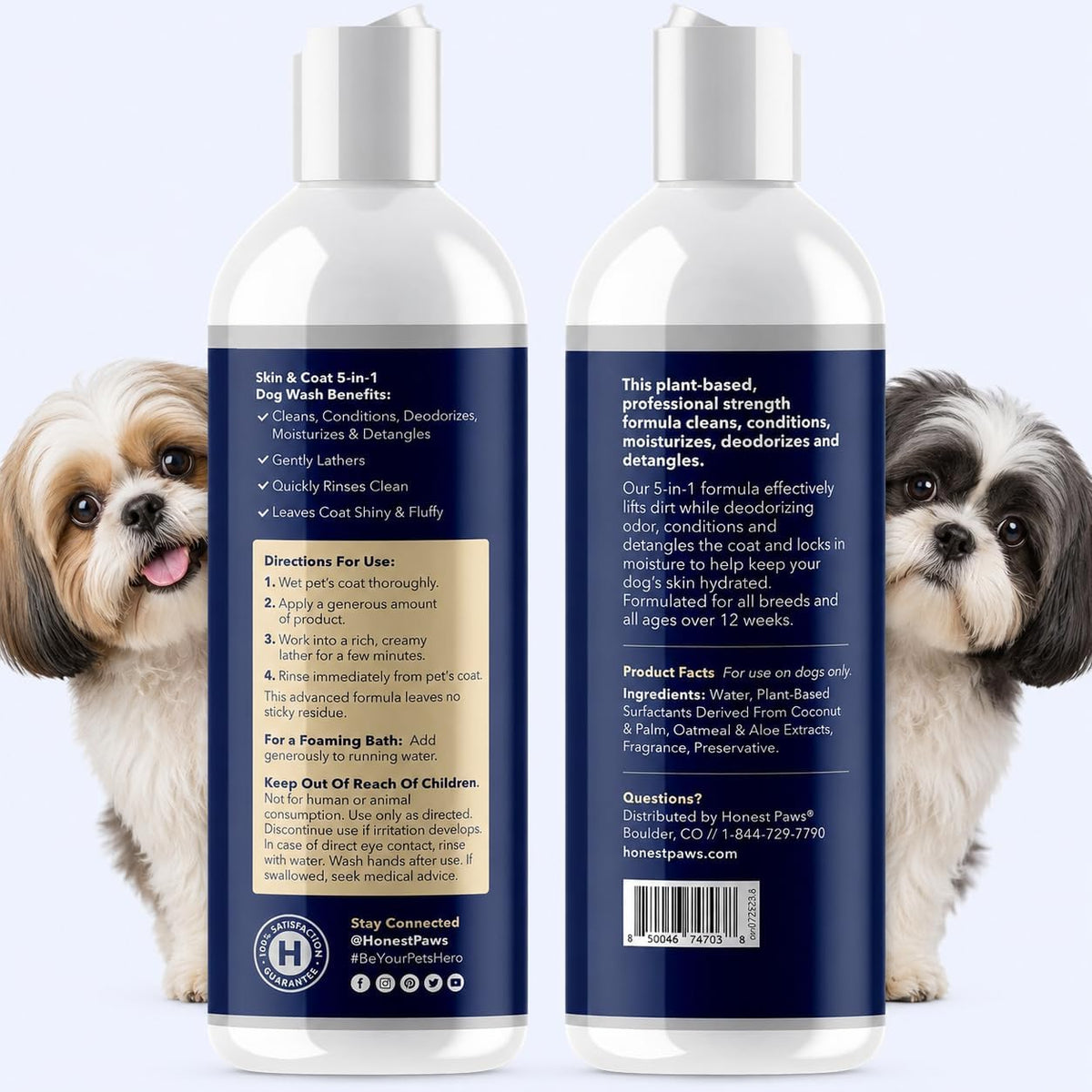 Oatmeal Aloe Dog Shampoo and Conditioner, Itchy Skin Relief, Sensitive Skin