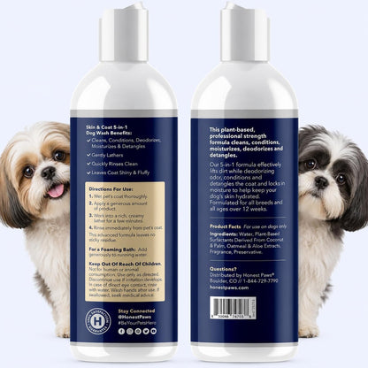 Oatmeal Aloe Dog Shampoo and Conditioner, Itchy Skin Relief, Sensitive Skin