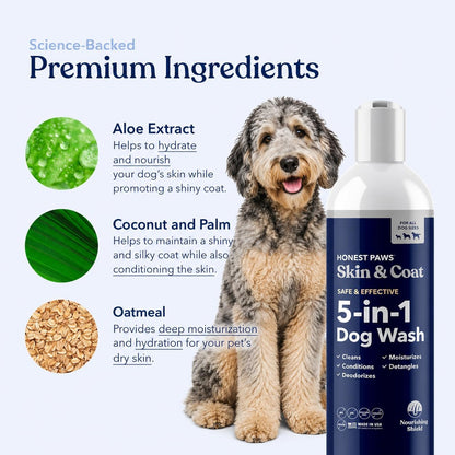 Oatmeal Aloe Dog Shampoo and Conditioner, Itchy Skin Relief, Sensitive Skin