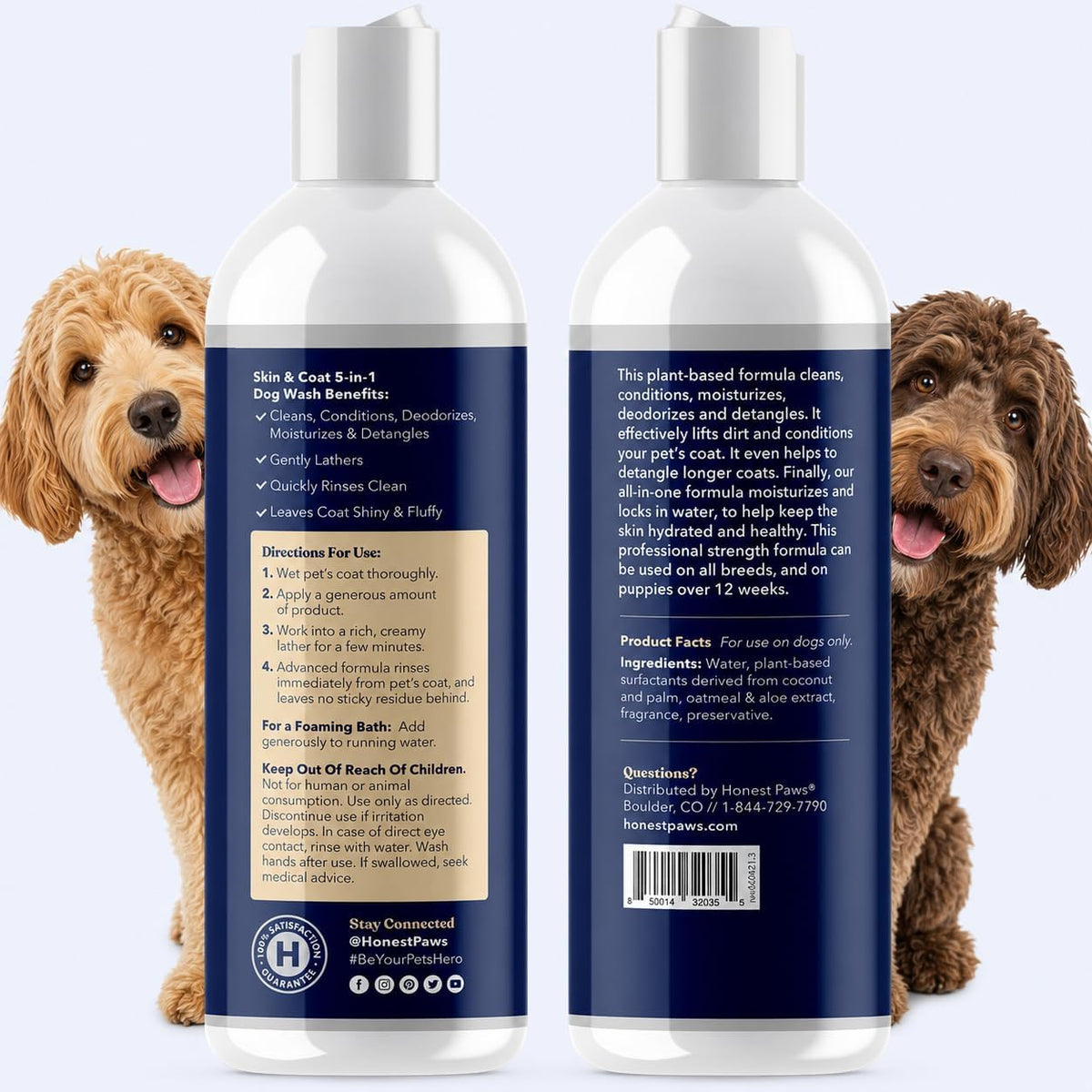 Oatmeal Aloe Dog Shampoo and Conditioner, Itchy Skin Relief, Sensitive Skin