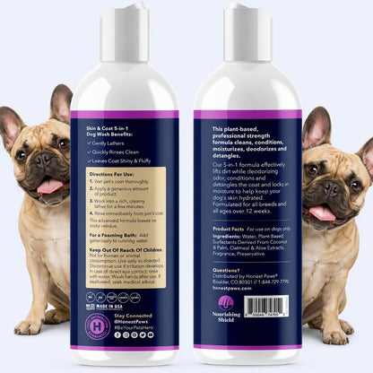 Oatmeal Aloe Dog Shampoo and Conditioner, Itchy Skin Relief, Sensitive Skin
