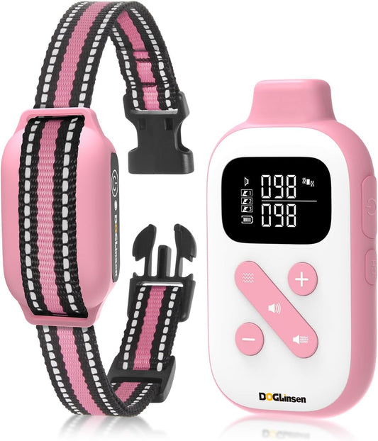 No Shock Dog Training Collar, Beep and Vibrating Dog Collar with Remote 2800Ft, Vibration Collar for Small Medium Large Dogs - No Prongs