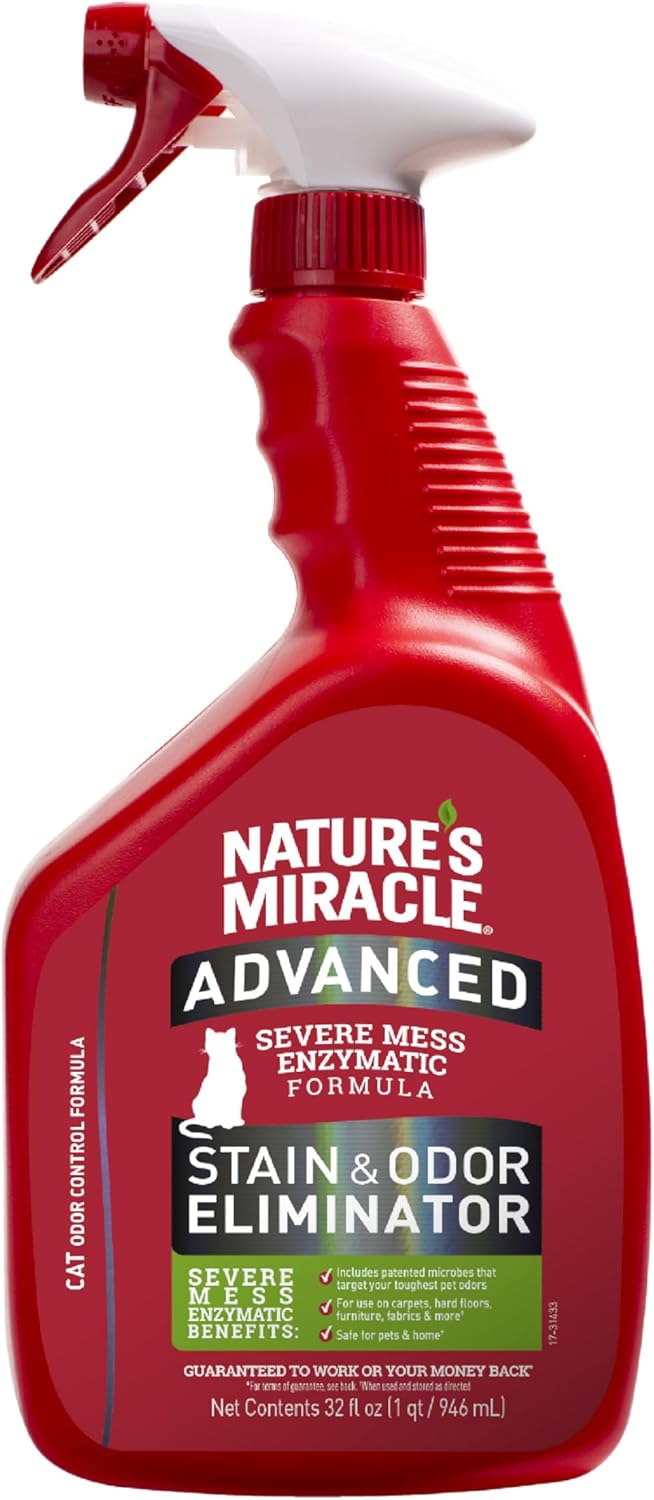 Advanced Cat Stain & Odor Eliminator, Severe Mess, 32 oz