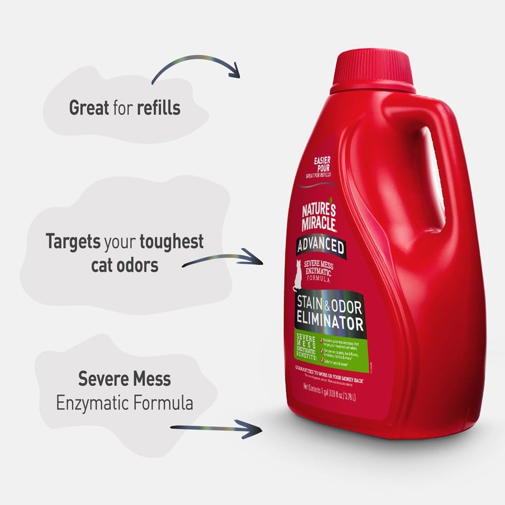Advanced Cat Stain & Odor Eliminator, Severe Mess, 32 oz