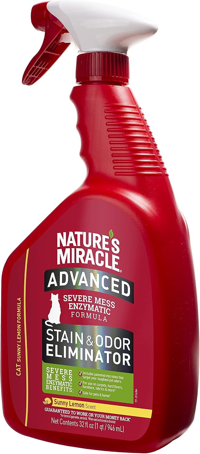 Advanced Cat Stain & Odor Eliminator, Severe Mess, 32 oz