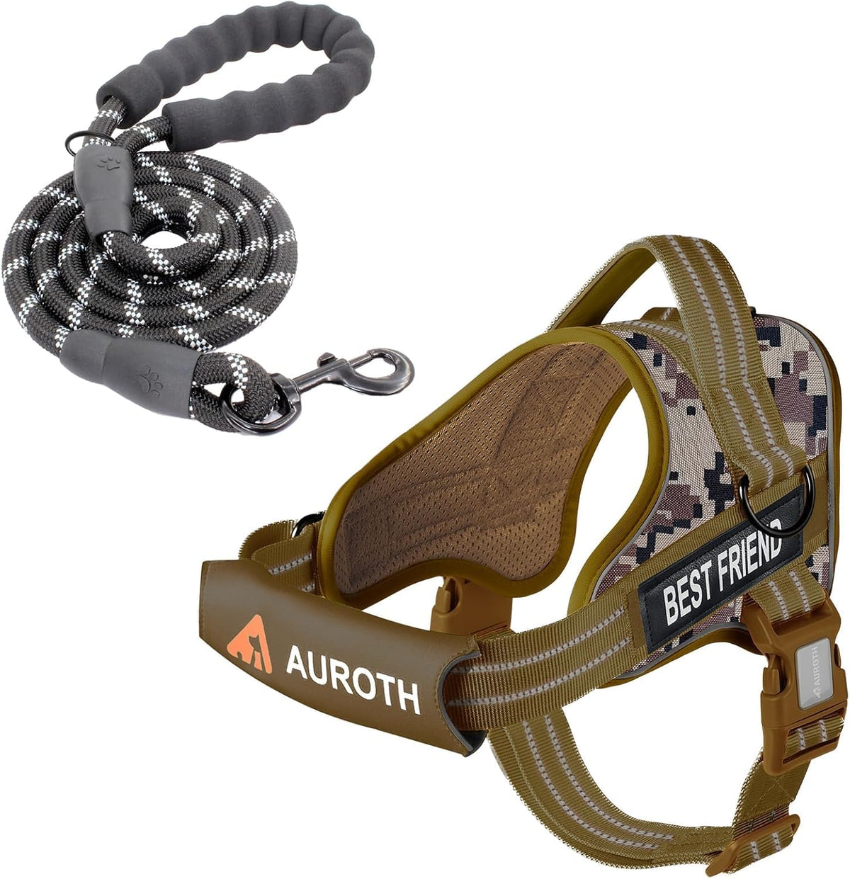 AUROTH Dog Harness and Leash Set for Medium Sized Dog, No Pull Dog Vest