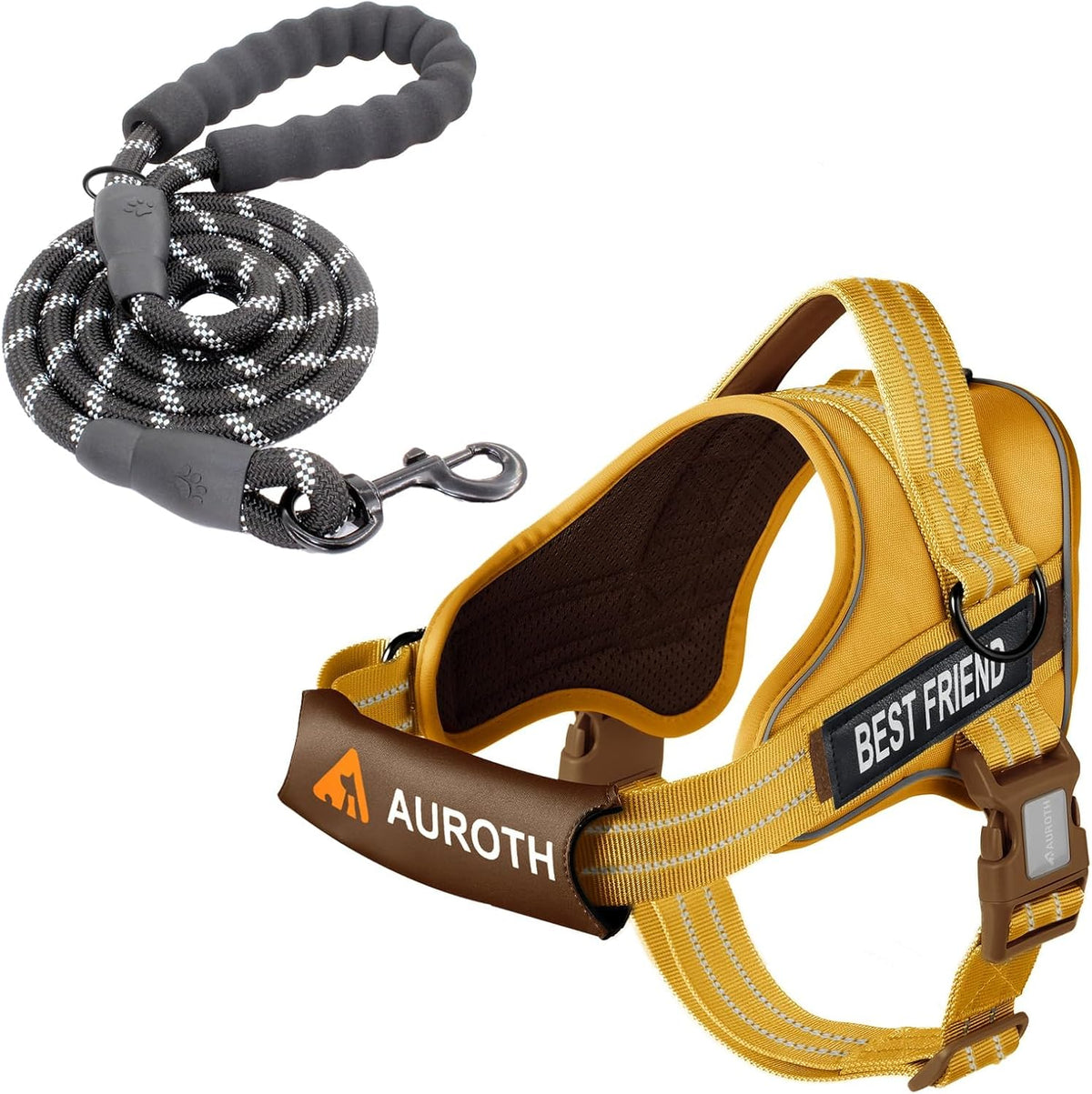 AUROTH Dog Harness and Leash Set for Medium Sized Dog, No Pull Dog Vest
