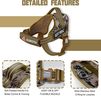AUROTH Dog Harness and Leash Set for Medium Sized Dog, No Pull Dog Vest