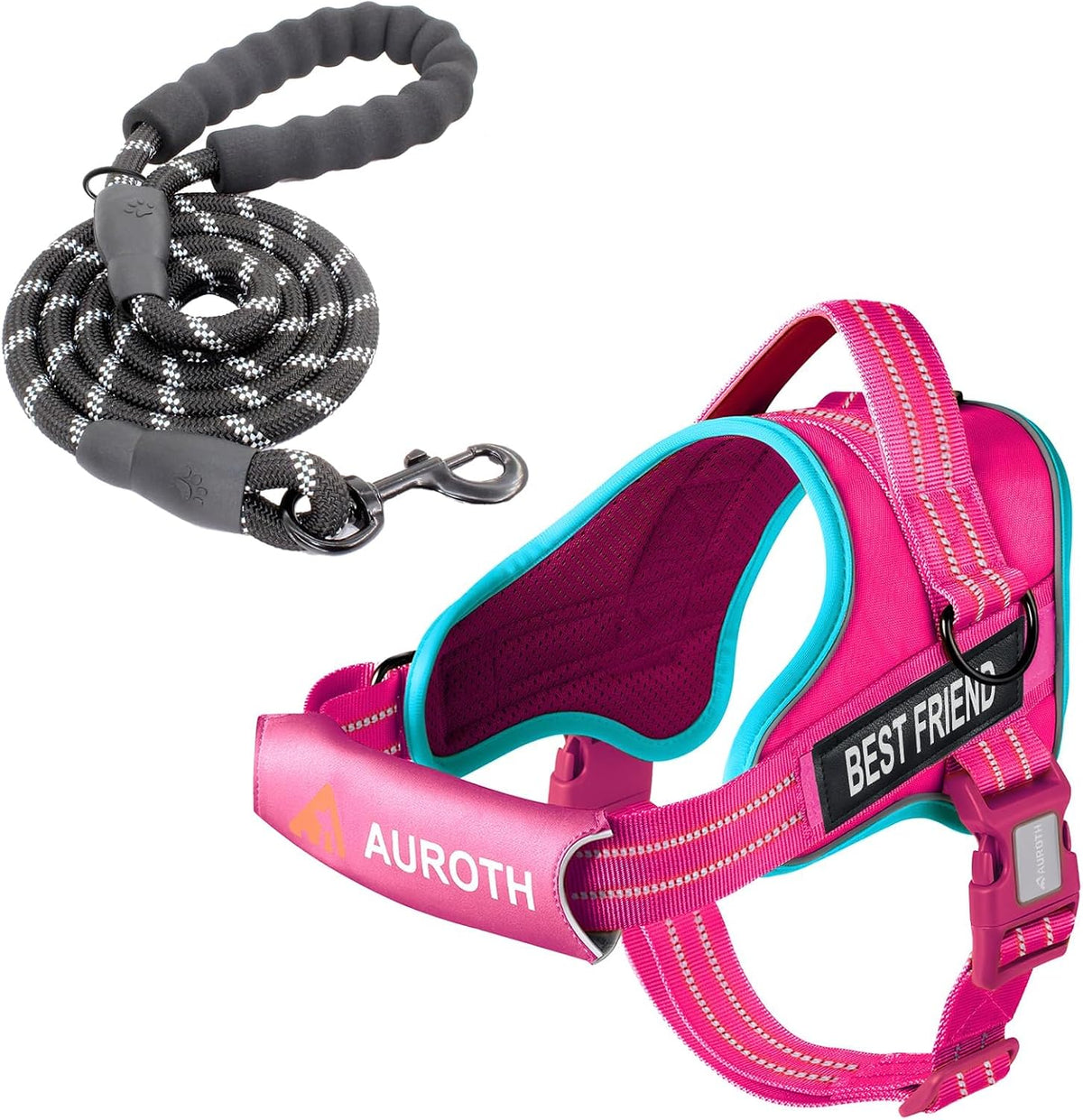 AUROTH Dog Harness and Leash Set for Medium Sized Dog, No Pull Dog Vest