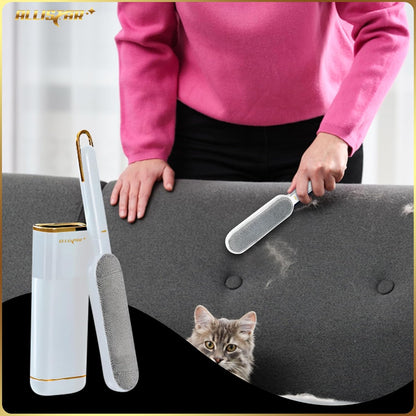 Lint Brush, Lint Remover, and Pet Hair Remover for Laundry, Clothes, Couches, Car Seats, Furniture and Fabric. Reusable Dog and Cat Fur Wizard Hair Removal Brush. ALLISTAR (Midnight Blue)