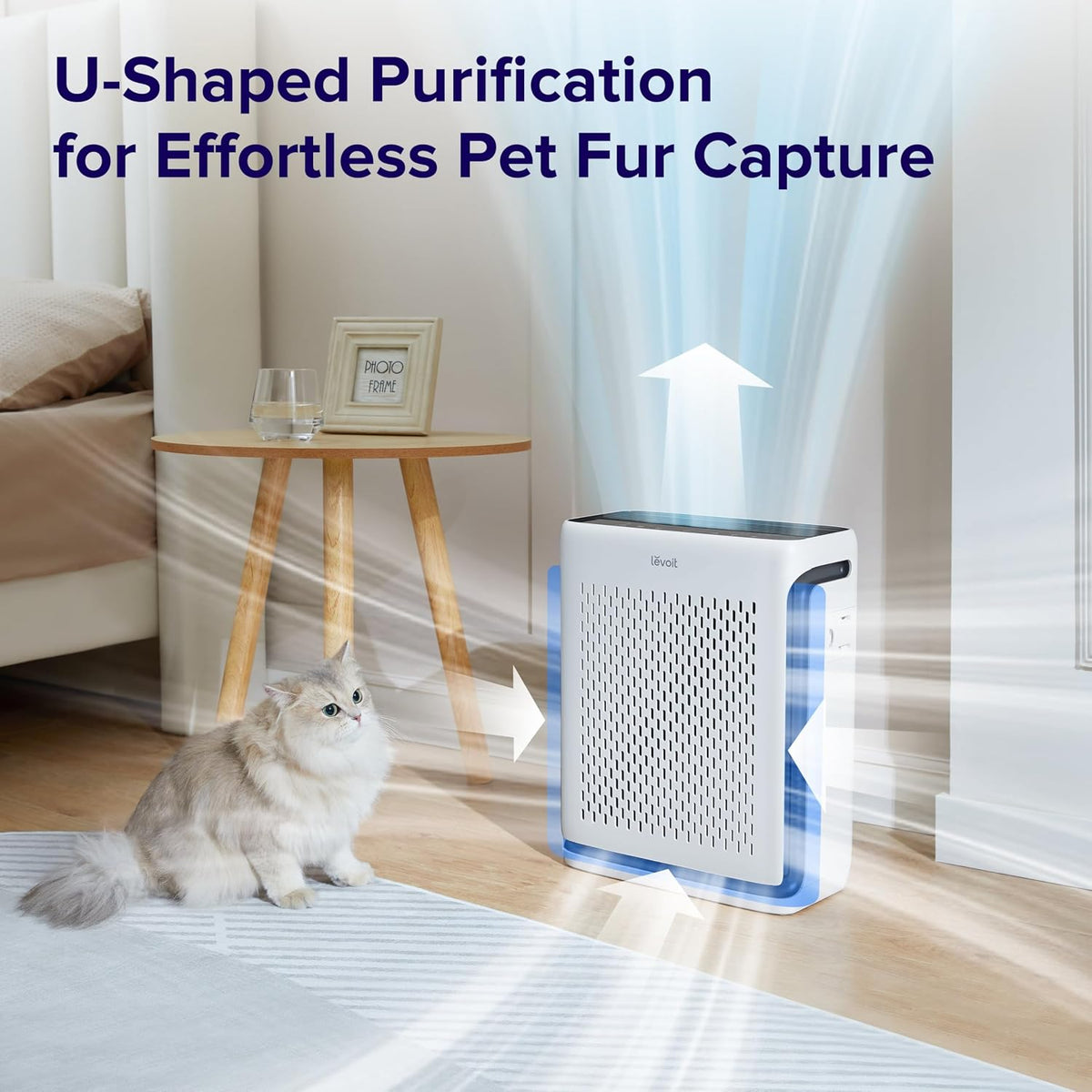 Air Purifier for Home Pets Bedroom Dorm Room Washable Pre-Filter