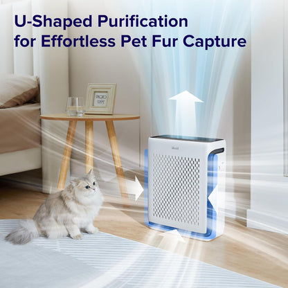 Air Purifier for Home Pets Bedroom Dorm Room Washable Pre-Filter