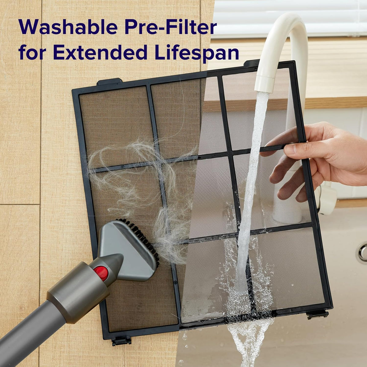 Air Purifier for Home Pets Bedroom Dorm Room Washable Pre-Filter