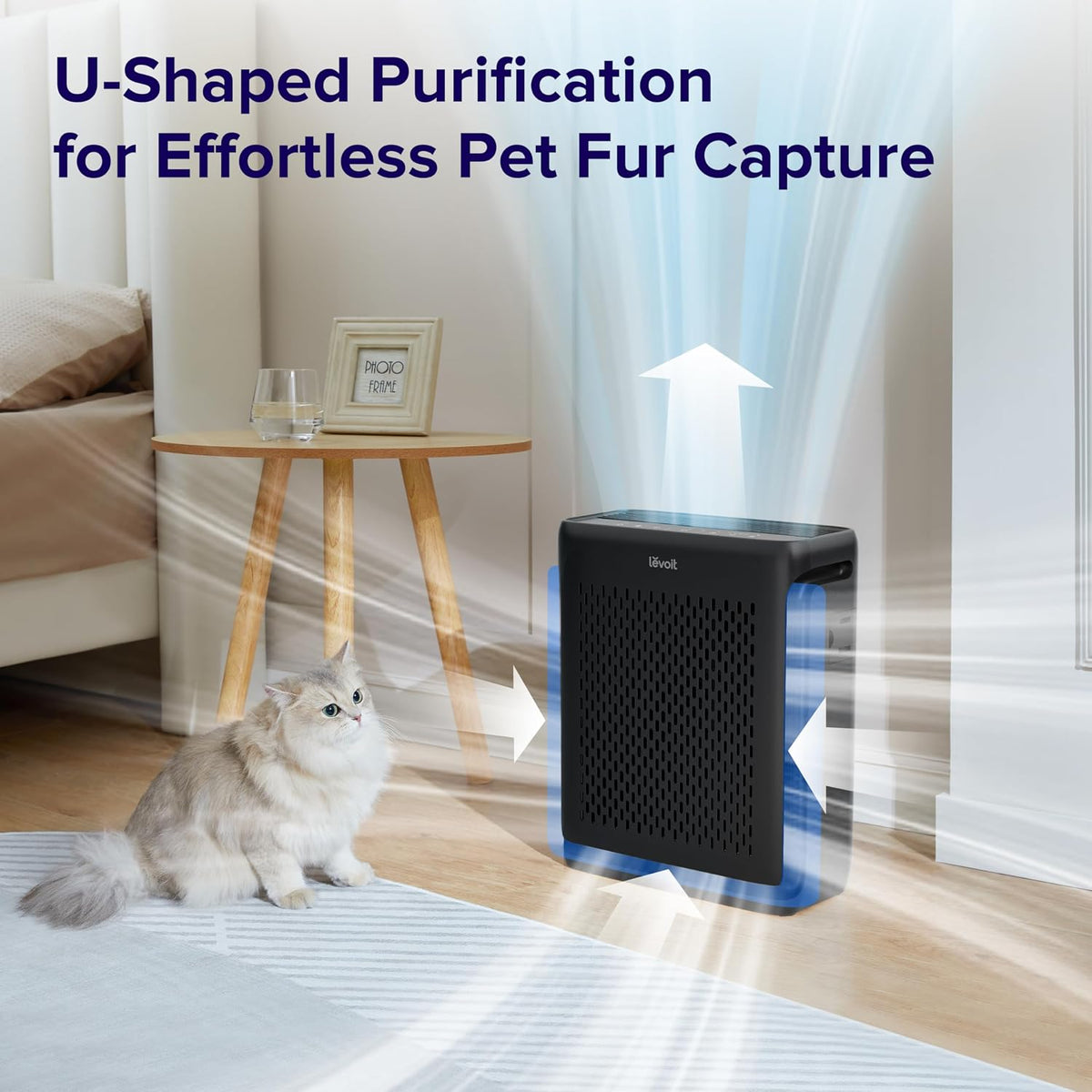 Air Purifier for Home Pets Bedroom Dorm Room Washable Pre-Filter