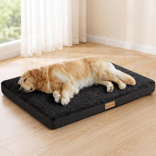 Orthopedic Large Dog Bed Washable Pet Sofa Mat 48''X30'' Black