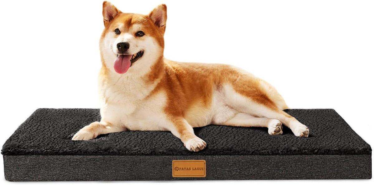 Orthopedic Large Dog Bed Washable Pet Sofa Mat 48''X30'' Black