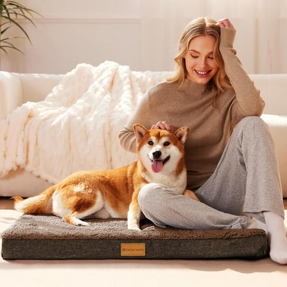Orthopedic Large Dog Bed Washable Pet Sofa Mat 48''X30'' Black