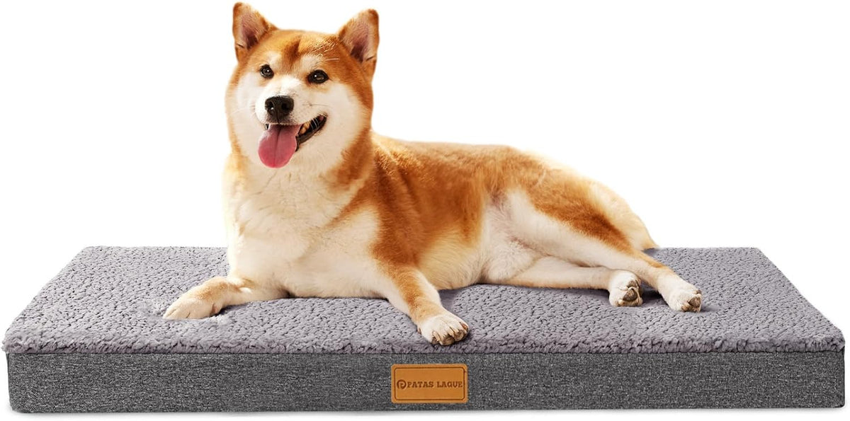 Orthopedic Large Dog Bed Washable Pet Sofa Mat 48''X30'' Black