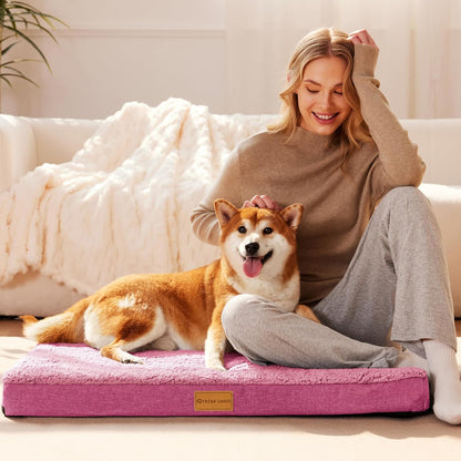 Orthopedic Large Dog Bed Washable Pet Sofa Mat 48''X30'' Black