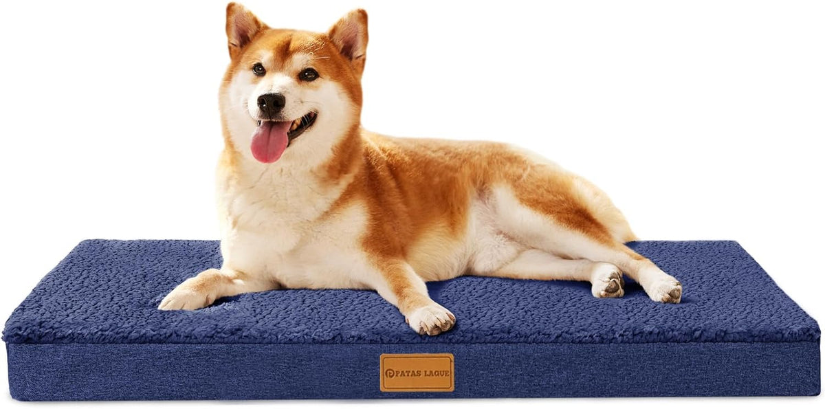 Orthopedic Large Dog Bed Washable Pet Sofa Mat 48''X30'' Black