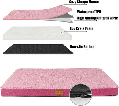 Orthopedic Large Dog Bed Washable Pet Sofa Mat 48''X30'' Black