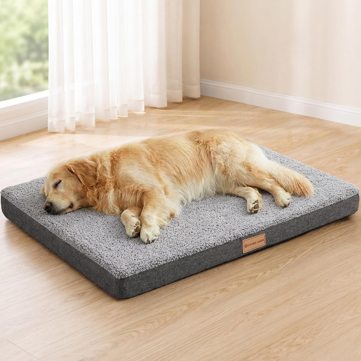 Orthopedic Large Dog Bed Washable Pet Sofa Mat 48''X30'' Black