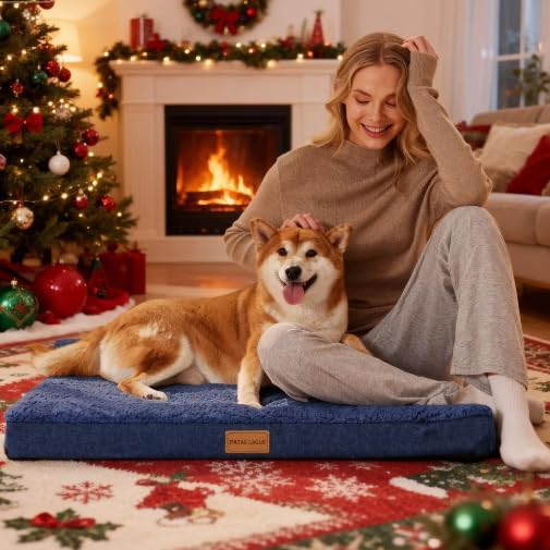 Orthopedic Large Dog Bed Washable Pet Sofa Mat 48''X30'' Black